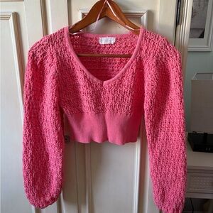 Altar'd State Pink V-Neck Sweater